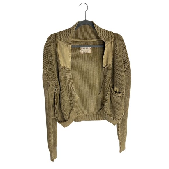 Free People We The Free Worn Thru Surplus Cardigan Army Green-sz  Small - Picture 4 of 12